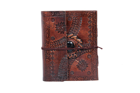 Crafted wonders Vintage Leather Diary Journal Notebook with Lock Sketchbook