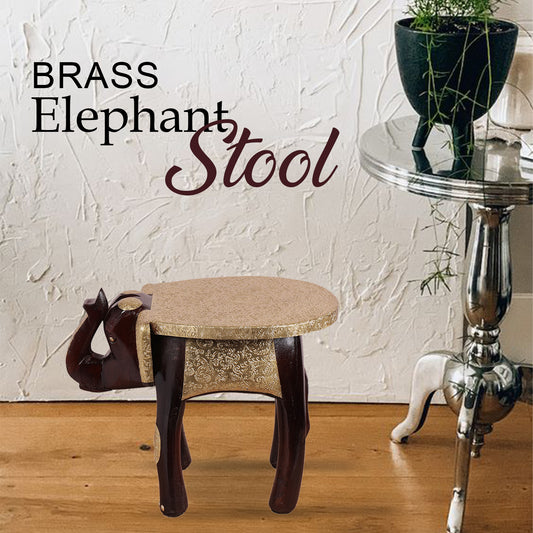 Elephant Stool Brass