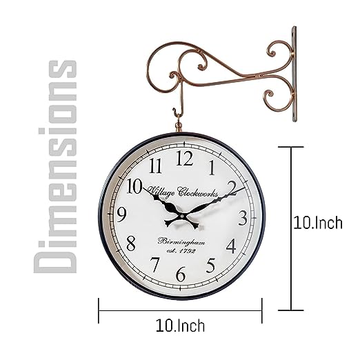 Copper With Jaali Double Side Railway Clock